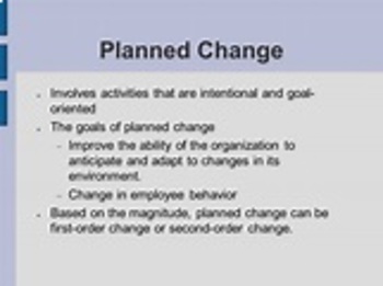 Preview of MODELS OF PLANNED CHANGE