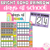 MODERN BRIGHT BOHO RAINBOW Days at School Display | 100 Da