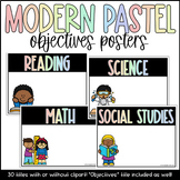 MODERN PASTEL Objectives Posters Bulletin Board Display | 