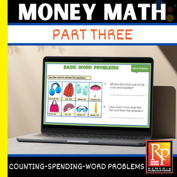 Preview of MONEY: LIFE SKILLS MATH -Counting, Spending, Shopping Word Problems | GOOGLE