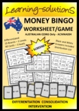 Australian Money - BINGO - Worksheet/Game - 15 Boards/60 C