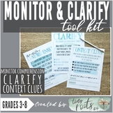 MONITOR + CLARIFY TOOL KIT | Posters, Graphic Organizers |