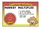 TIMES TABLES - MONKEY MULTIPLES - 11 Board Games to 12 x 12