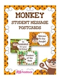 MONKEY Themed Student Message Cards (Postcards)