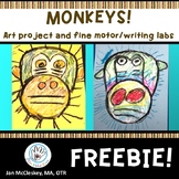 Free Art Project and Writing Activity. MONKEYS
