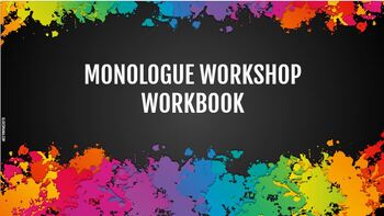 Preview of MONOLOGUE  workshop WORKBOOK