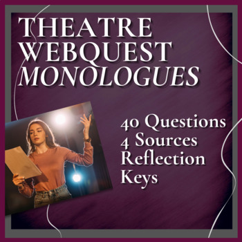 Preview of MONOLOGUES | Webquest | Theatre & Drama