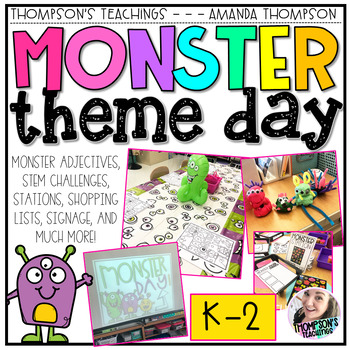 Preview of MONSTER DAY Room Transformation and Centers - Theme Day