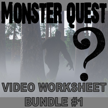 Preview of MONSTER QUEST: BUNDLE #1 (science / cryptozoology video sheets / sub plans)