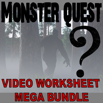 Preview of MONSTER QUEST MEGA BUNDLE (30+ Science Video Sheets / Pseudoscience / SUB)