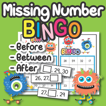 Preview of MONSTERS, BINGO, Fill In The MISSING NUMBERS, Ordering Numbers to 100 Games