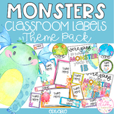 MONSTERS Classroom Labels | Editable Name Tags, Posters & 