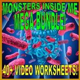 MONSTERS INSIDE ME : MEGA BUNDLE (40 Biology Video Workshe