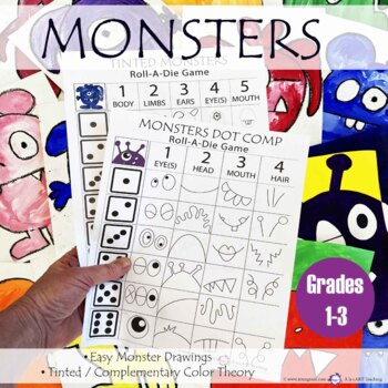 Preview of MONSTERS: ROLL-A-DIE ART PROJECT for KIDS
