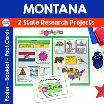 Preview of MONTANA US State History & Symbols - A US 50 States Research Project
