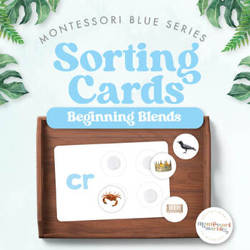 Preview of MONTESSORI BLUE SERIES Sorting Cards | Beginning Consonant Blends