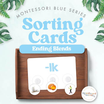 Preview of MONTESSORI BLUE SERIES Sorting Cards | Ending Consonant Blends