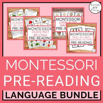 Pre-Reading Activities Pack by Carrots Are Orange Montessori | TpT