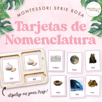 Preview of MONTESSORI SERIE ROSA Tarjetas de Nomenclatura | Spanish Words Pink Series