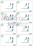 MONTESSORI SUBTRACTION BUNDLE equation cards with control 