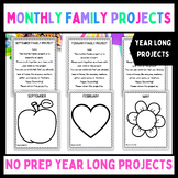 Preview of MONTHLY FAMILY PROJECTS BUNDLE | 12 MONTHS