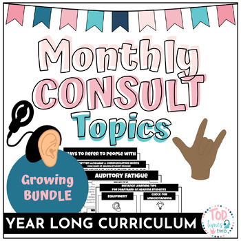 Preview of MONTHLY In Service Topics for TODs | FULL YEAR Curriculum *GROWING* BUNDLE