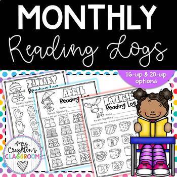 MONTHLY READING LOGS by Mrs Creighton's Classroom | TPT