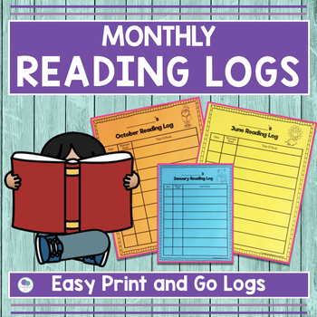 Preview of Monthly Reading Log Templates For Kindergarten First Grade Second Grade