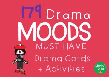 Preview of MOODS / EMOTIONS Drama / English Cards (with Drama Games + Activities)