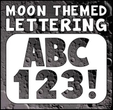 MOON THEMED LETTERS, NUMBERS AND PUNCTUATION - DISPLAY LET
