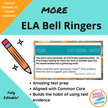 Preview of MORE ELA Bell Ringers