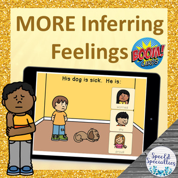 Preview of MORE Inferring Feelings and Emotions for Self-Regulation SET 2 BOOM Cards™