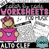 MORE Music Color by Code - Music Coloring - Alto Clef {Val