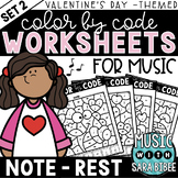 MORE Music Color by Code - Music Coloring - Notes/Rests {V