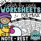 MORE Music Color by Code - Music Coloring - Notes/Rests {W