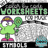 MORE Music Color by Code - Music Coloring - Symbols {St. P