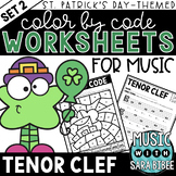 MORE Music Color by Code - Music Coloring - Tenor Clef {St