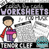 MORE Music Color by Code - Music Coloring - Tenor Clef {Va