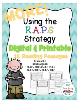 Preview of MORE! Using the RAPS Strategy: Reading Passages-DIGITAL & PRINTABLE