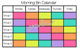 MORNING BINS l Calendar, Labels, Rules