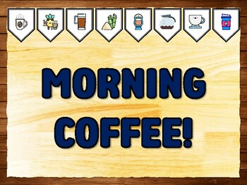 Preview of MORNING COFFEE! Coffee Bulletin Board Kit & Door Décor