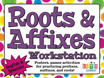 Preview of ROOTS & AFFIXES Workstation - English AND Spanish!