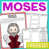MOSES of the BIBLE Coloring Page Poster | Bible Lesson Res