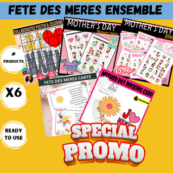 Preview of MOTHER DAY MAY CRAFT COLORING CARD BRAIN GAME FRENCH BUNDLE FETE DES MERES