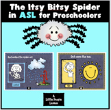 MOTHER GOOSE: The Itsy Bitsy Spider book in ASL, 4 style versions