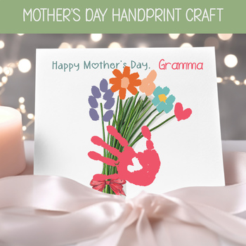 Preview of MOTHER'S DAY CRAFT KIT FOR KIDS, TAKE HOME GIFTS FOR MOM, PRINTABLE CARD GRANDMA