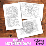 MOTHER'S DAY Color In Cards - Happy Mother's Day  PDF file