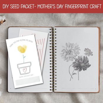 Preview of MOTHER'S DAY DIY SEED ENVELOPE, SPRING HOMESCHOOL ACTIVITY, PERSONALIZED GIFT