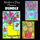 MOTHER'S DAY FLOWERS Activity BUNDLE | 3 EASY Drawing & Pa