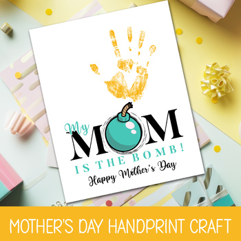 Preview of MOTHER'S DAY HANDPRINT ART, DIY CARD MAKING ACTIVITY, TAKE-HOME GIFT FOR MOM